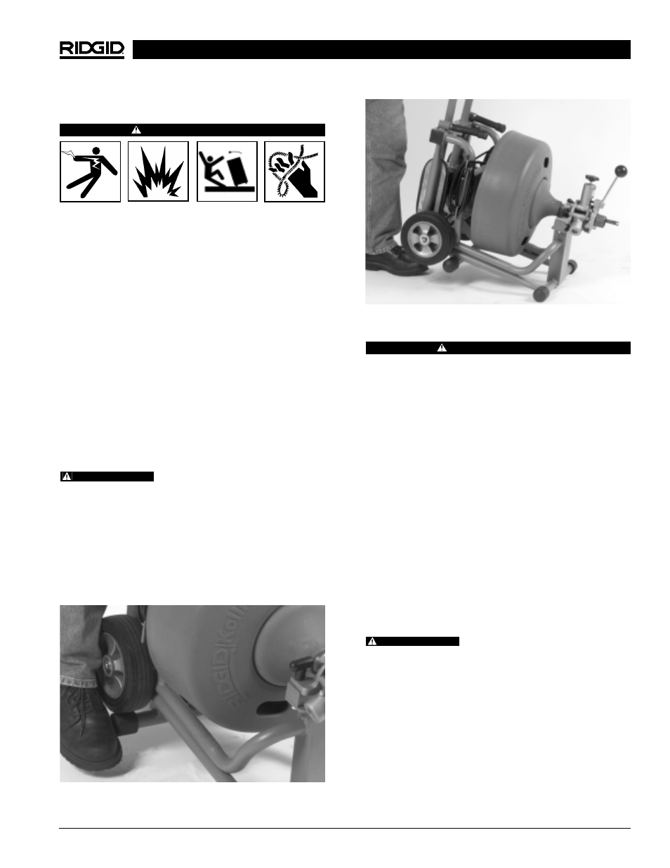 Préparation de la machine | RIDGID K6200 User Manual | Page 25 / 55