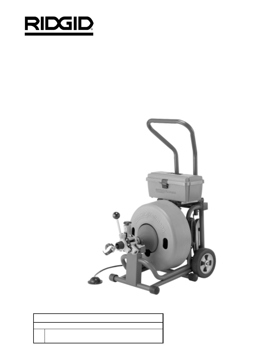 K-6200 drain cleaning machine | RIDGID K6200 User Manual | Page 3 / 55
