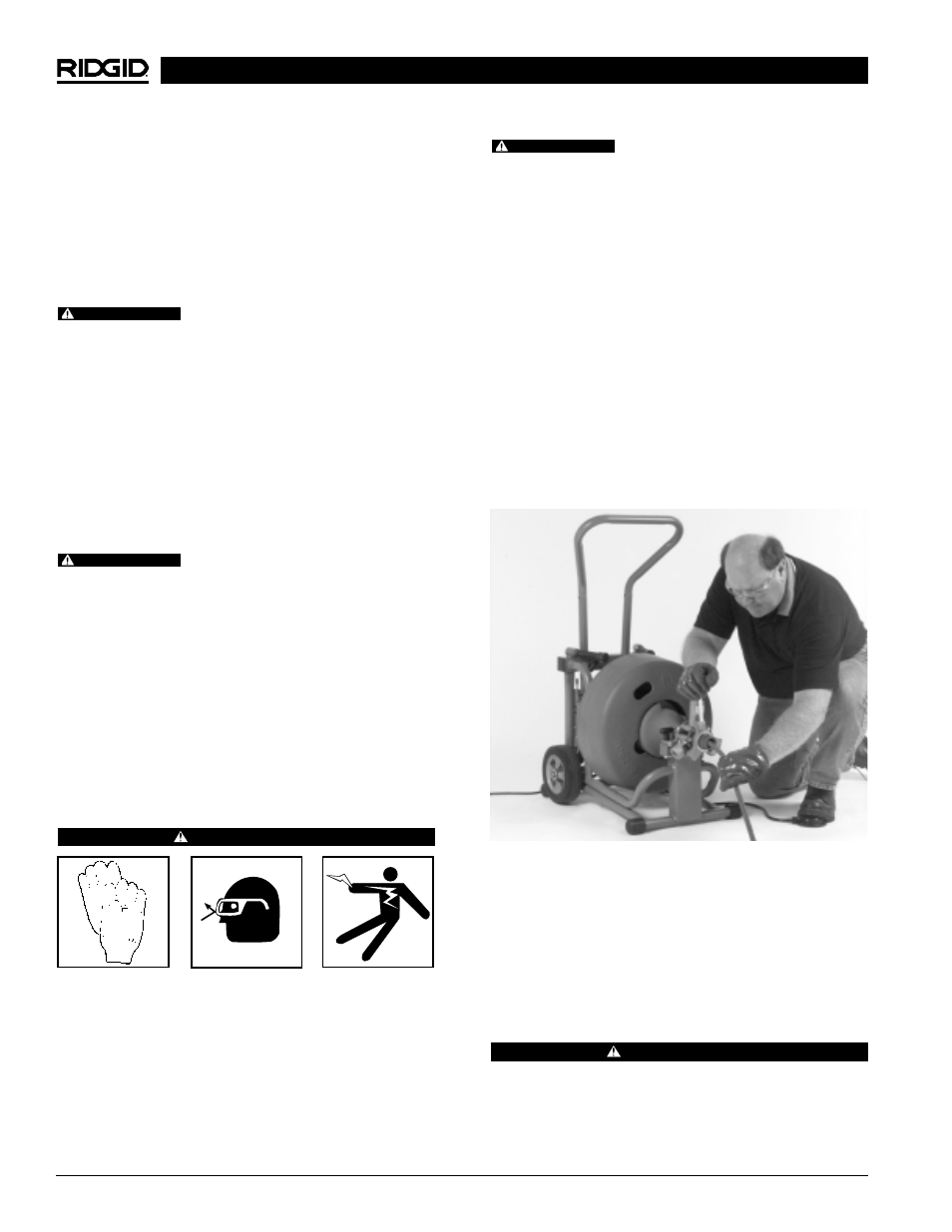 Instrucciones para el funcionamiento | RIDGID K6200 User Manual | Page 44 / 55
