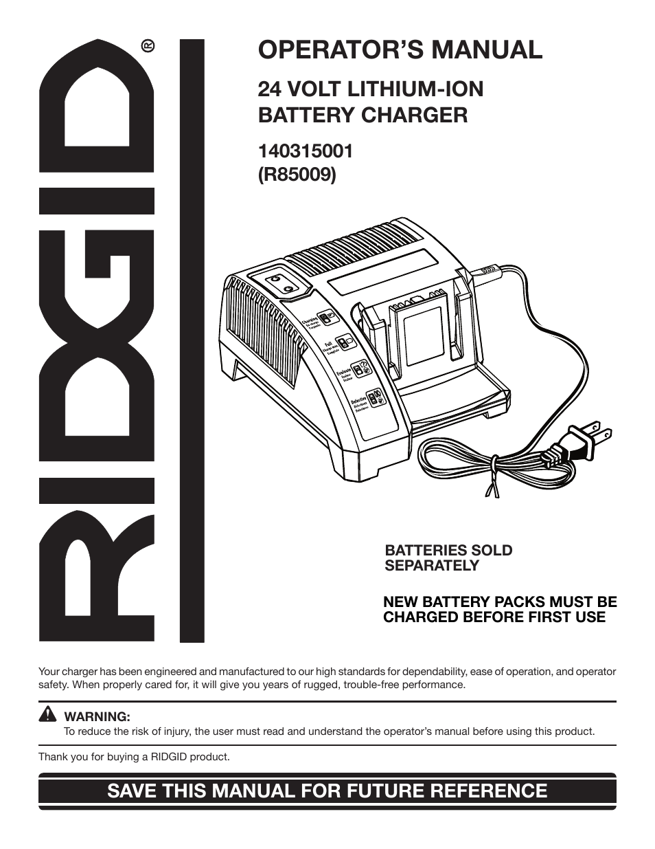 RIDGID R85009 User Manual | 8 pages