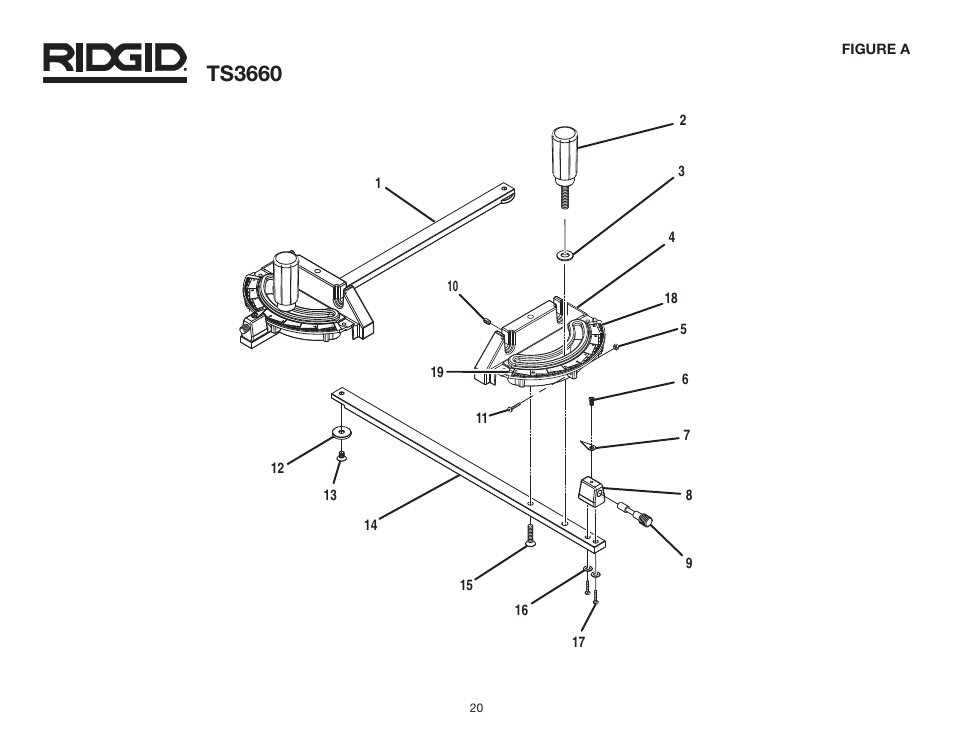 Ts3660 | RIDGID TS3660 User Manual | Page 20 / 56