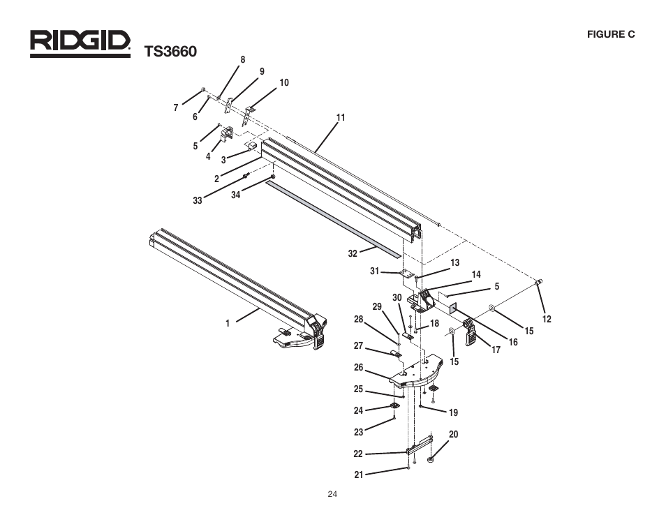 Ts3660 | RIDGID TS3660 User Manual | Page 24 / 56