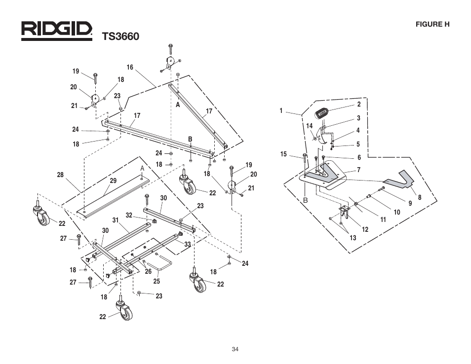 Ts3660 | RIDGID TS3660 User Manual | Page 34 / 56