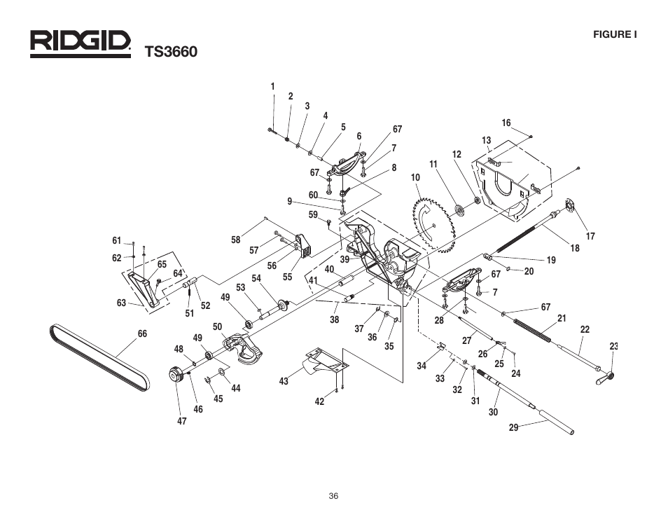 Ts3660 | RIDGID TS3660 User Manual | Page 36 / 56