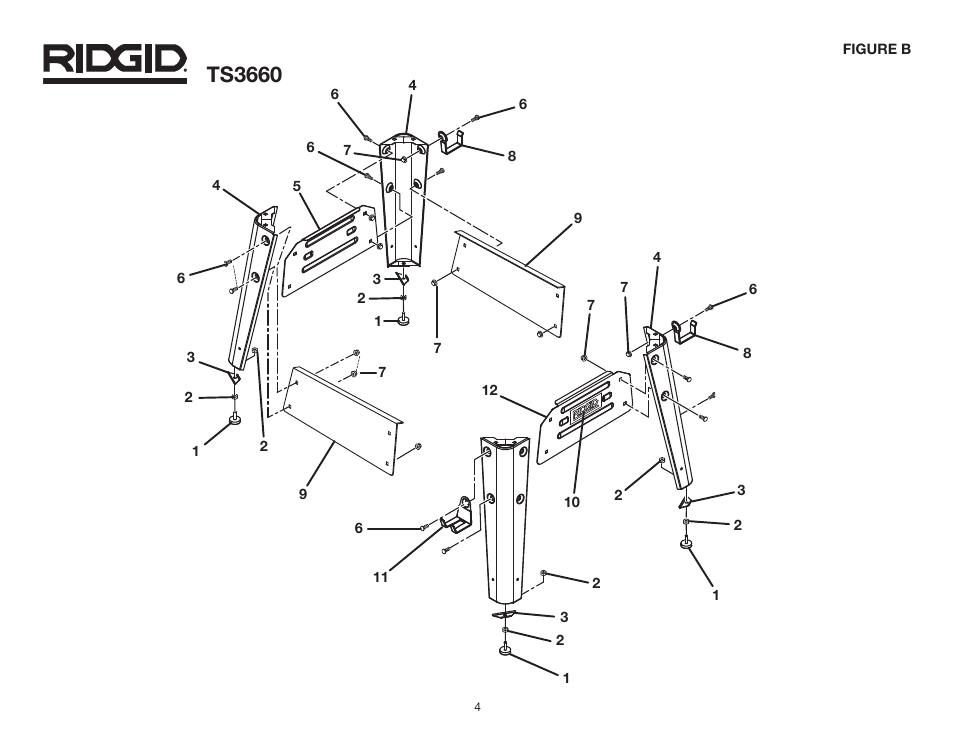 Ts3660 | RIDGID TS3660 User Manual | Page 4 / 56