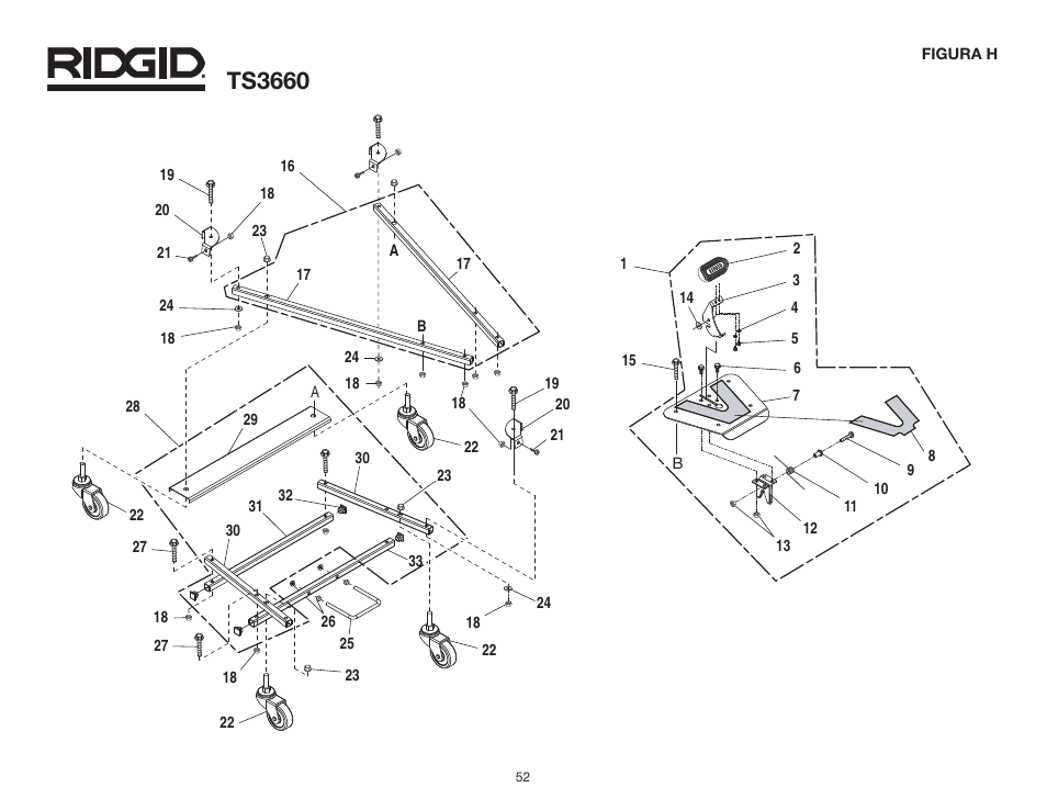 Ts3660 | RIDGID TS3660 User Manual | Page 52 / 56