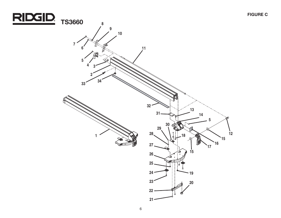 Ts3660 | RIDGID TS3660 User Manual | Page 6 / 56