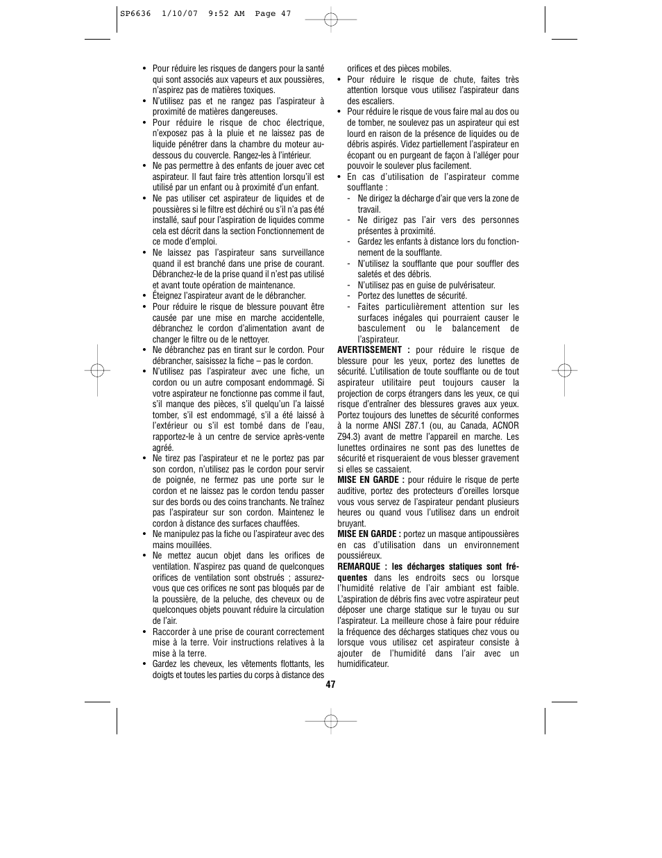 RIDGID RV2400A User Manual | Page 47 / 68