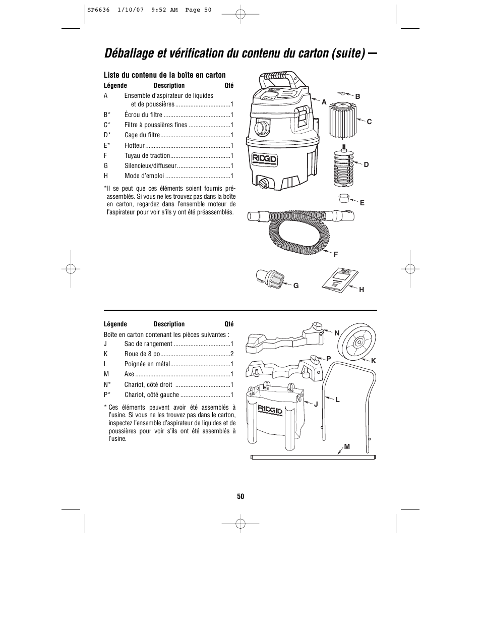 RIDGID RV2400A User Manual | Page 50 / 68