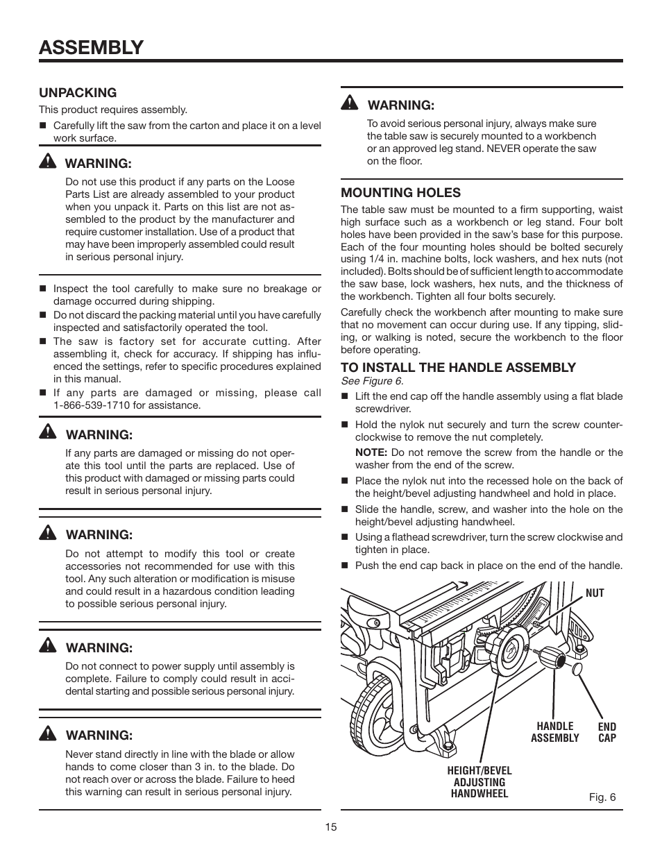 Assembly | RIDGID R4516 User Manual | Page 15 / 40