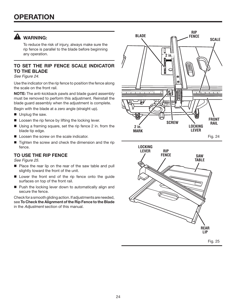 Operation | RIDGID R4516 User Manual | Page 24 / 40