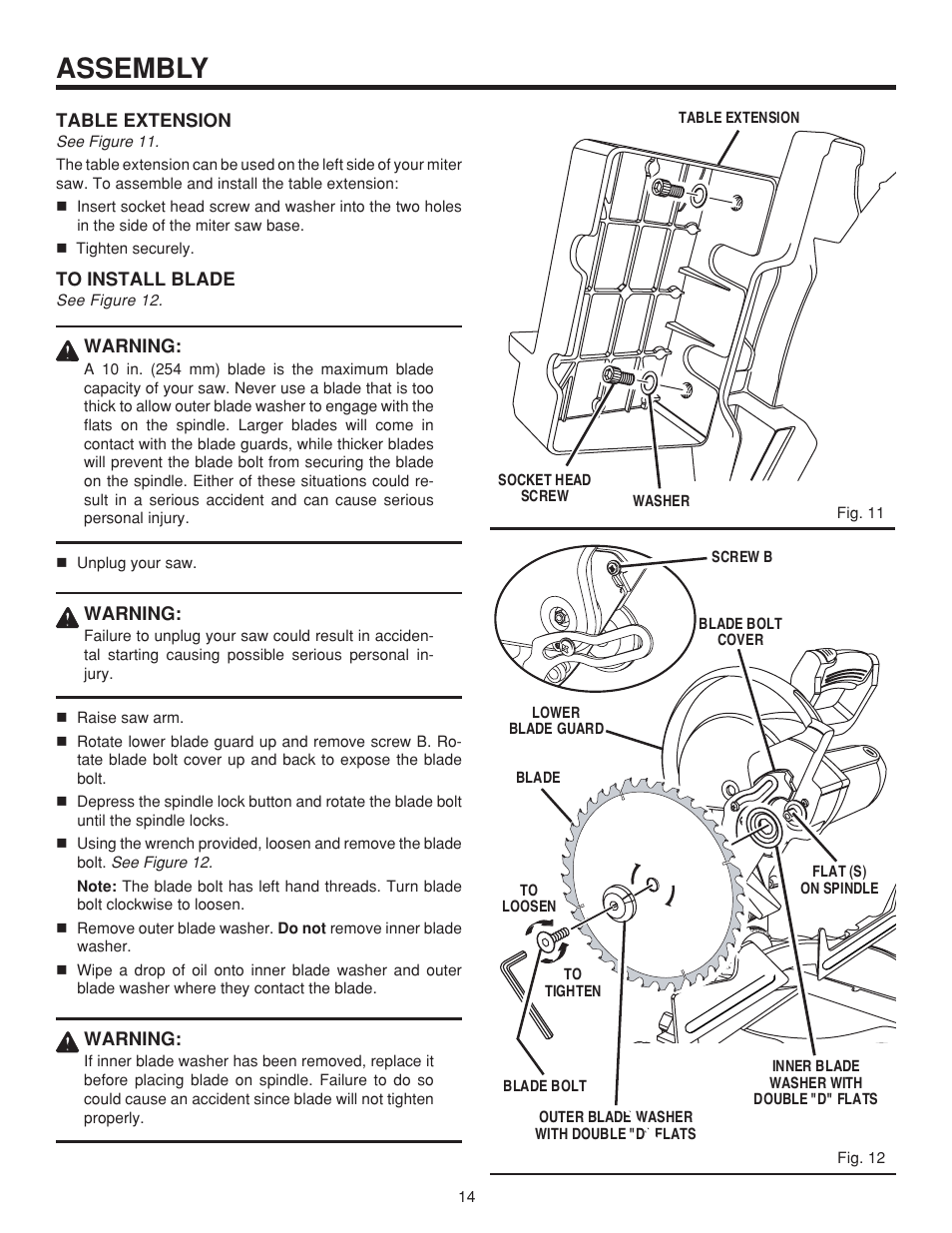 Assembly | RIDGID MS1065LZ User Manual | Page 14 / 30