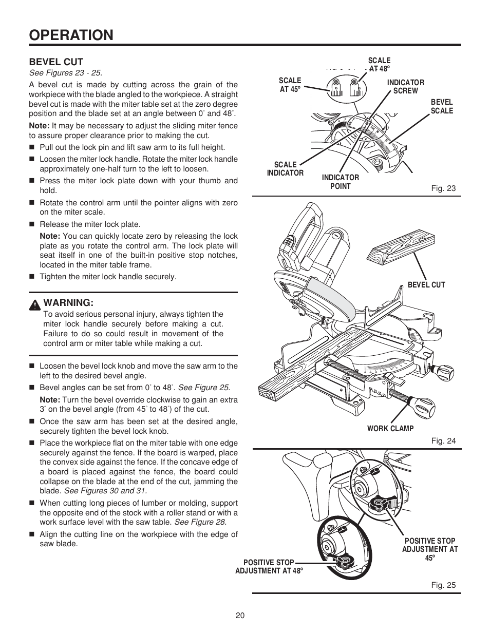 Operation | RIDGID MS1065LZ User Manual | Page 20 / 30