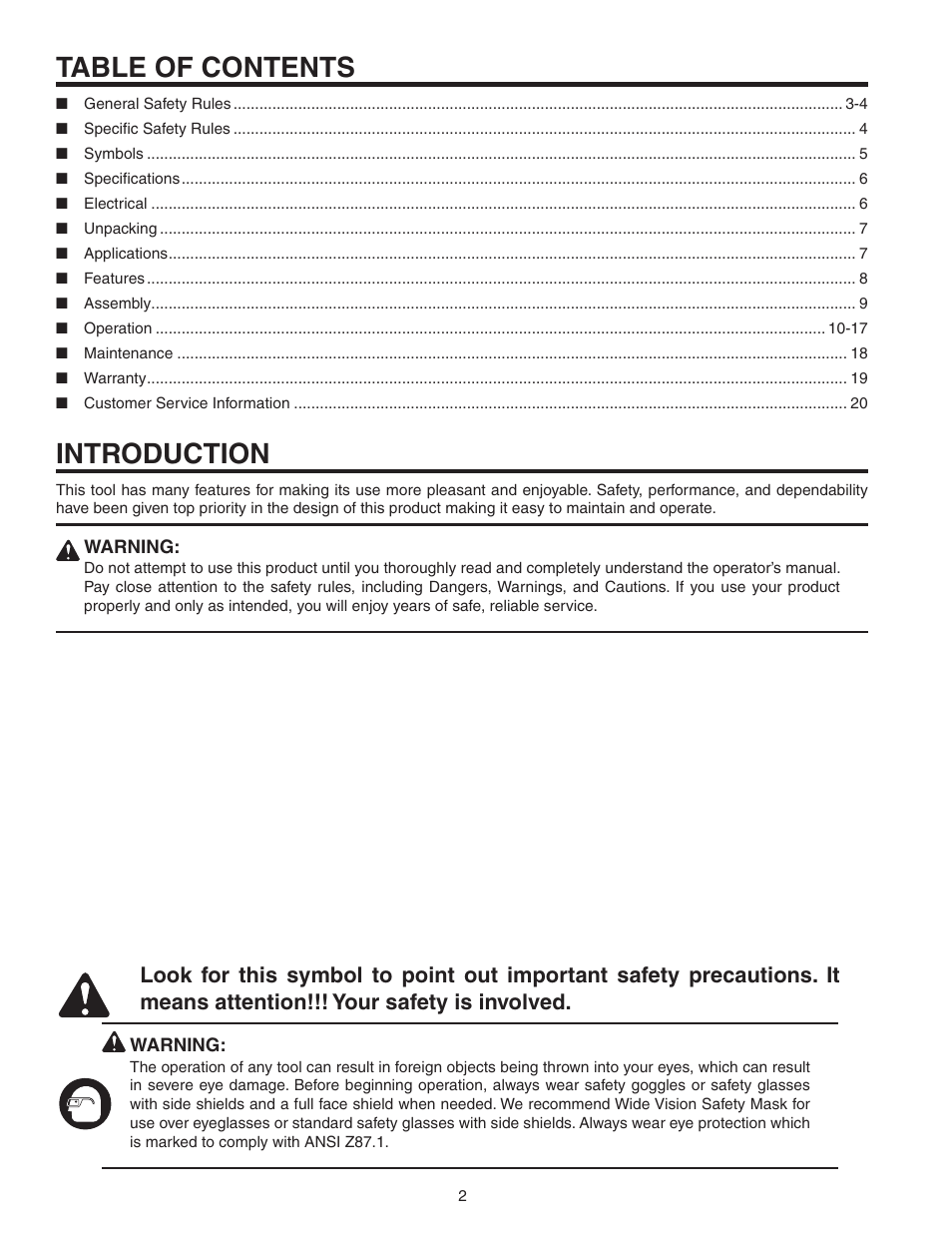 RIDGID R3120 User Manual | Page 2 / 20