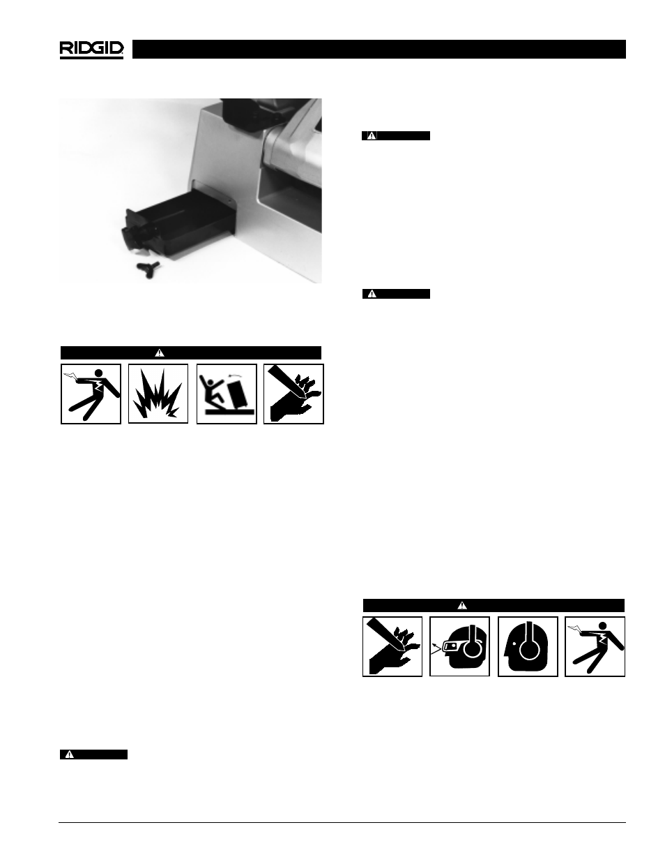 Saw and work area set-up, Operating dry cut saw | RIDGID Dry Cut Saw User Manual | Page 7 / 36