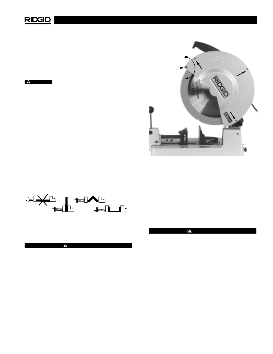 Tips for using the dry cut saw, Maintenance instructions | RIDGID Dry Cut Saw User Manual | Page 9 / 36
