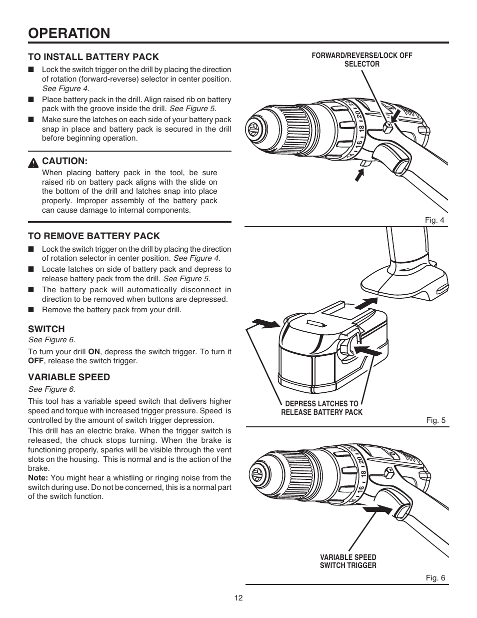 Operation | RIDGID R84001 User Manual | Page 12 / 20