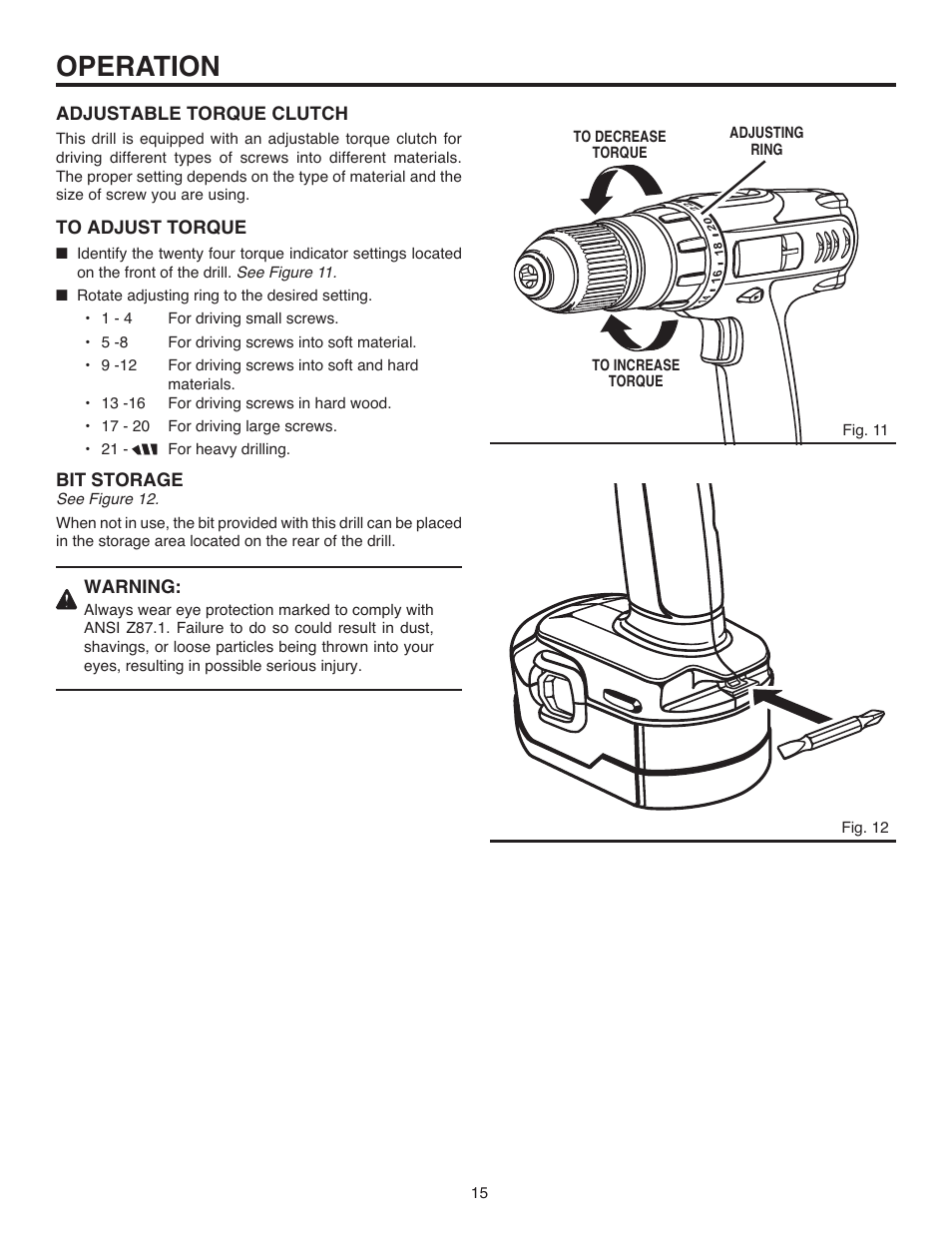 Operation | RIDGID R84001 User Manual | Page 15 / 20