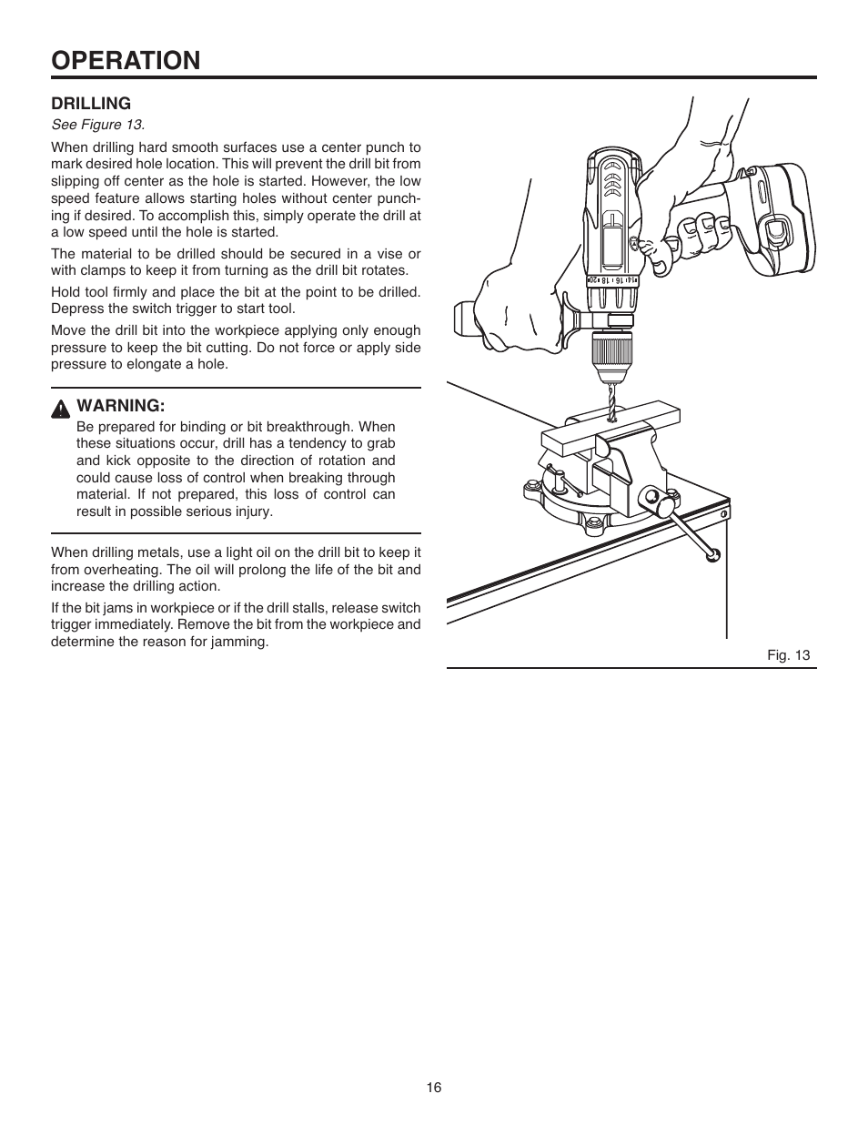 Operation | RIDGID R84001 User Manual | Page 16 / 20