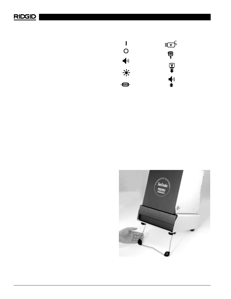 Installation du moniteur/magnétoscope | RIDGID 120V User Manual | Page 20 / 43