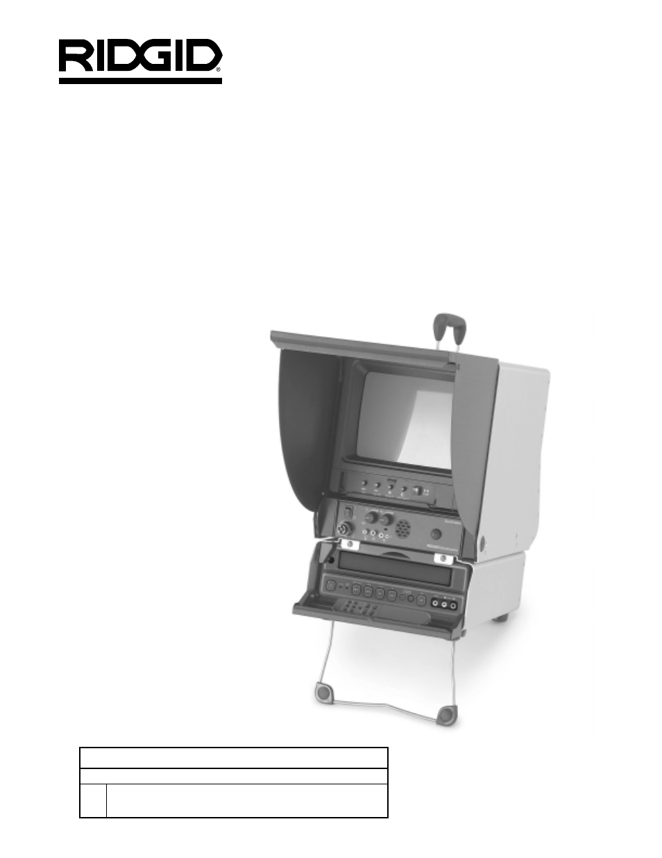 Black and white monitor, Vcr color monitor, Seesnake | Diagnostic equipment | RIDGID 120V User Manual | Page 3 / 43