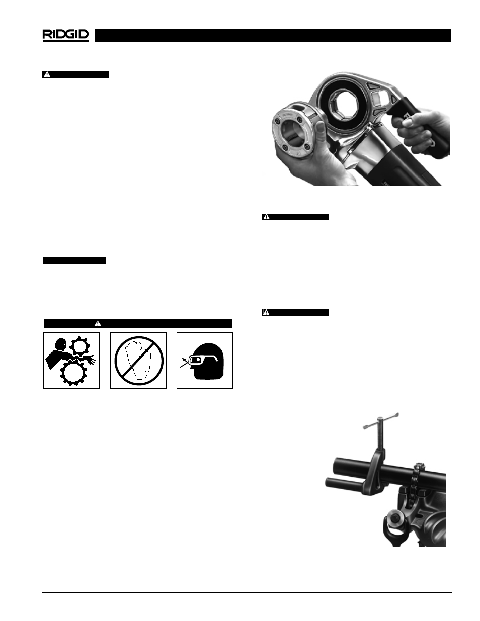 Filetage à l’aide de têtes de filières orientables | RIDGID 600 User Manual | Page 19 / 35