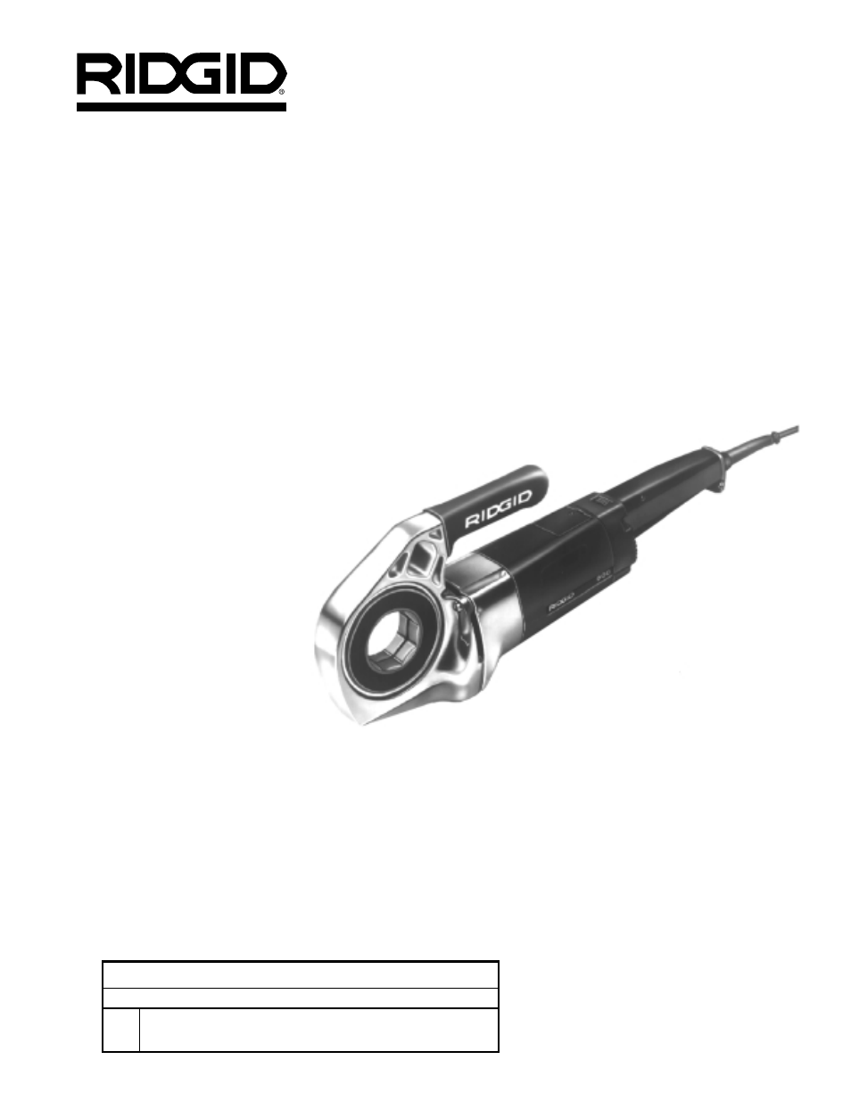 600 portable power drive | RIDGID 600 User Manual | Page 3 / 35