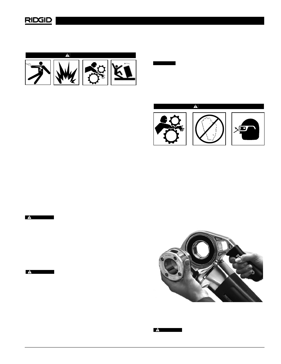 Tool and work area set-up | RIDGID 600 User Manual | Page 7 / 35