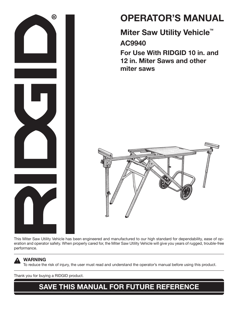 RIDGID AC9940 User Manual | 16 pages