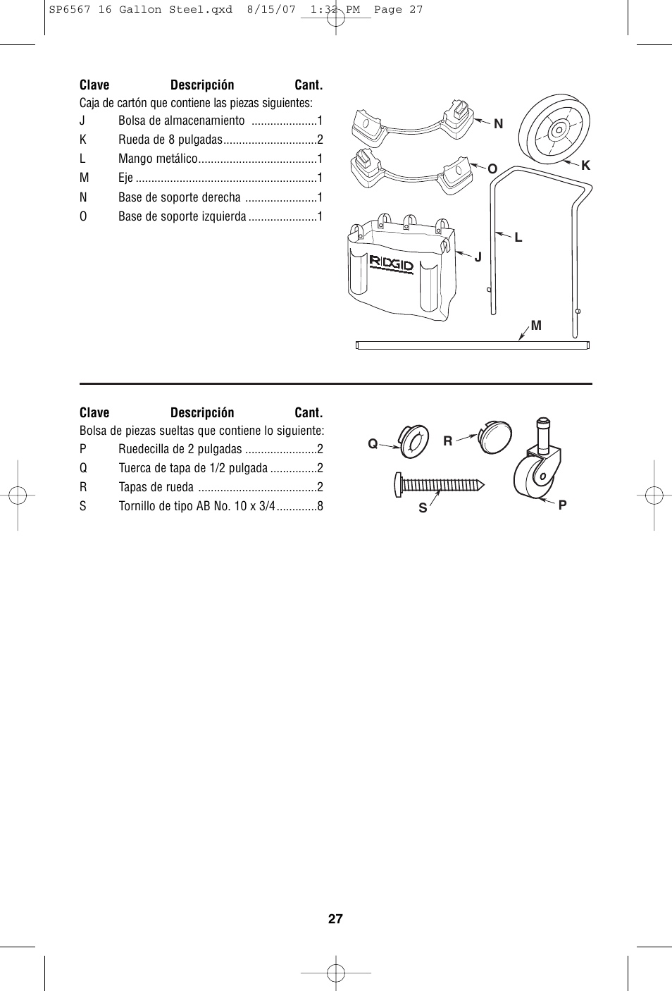 RIDGID WD1950 User Manual | Page 27 / 44