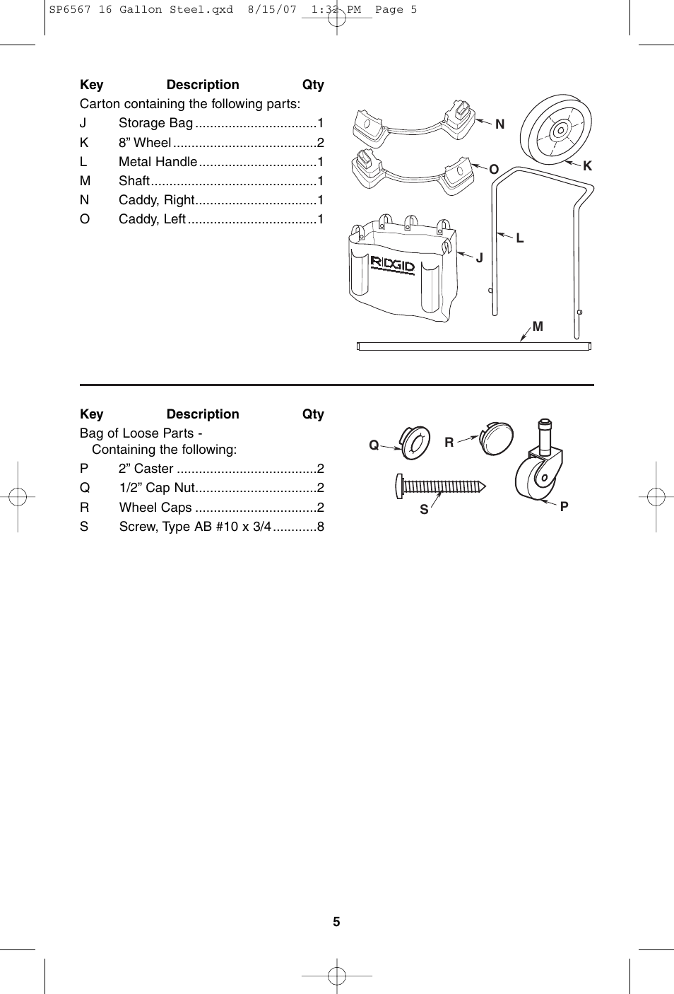 RIDGID WD1950 User Manual | Page 5 / 44
