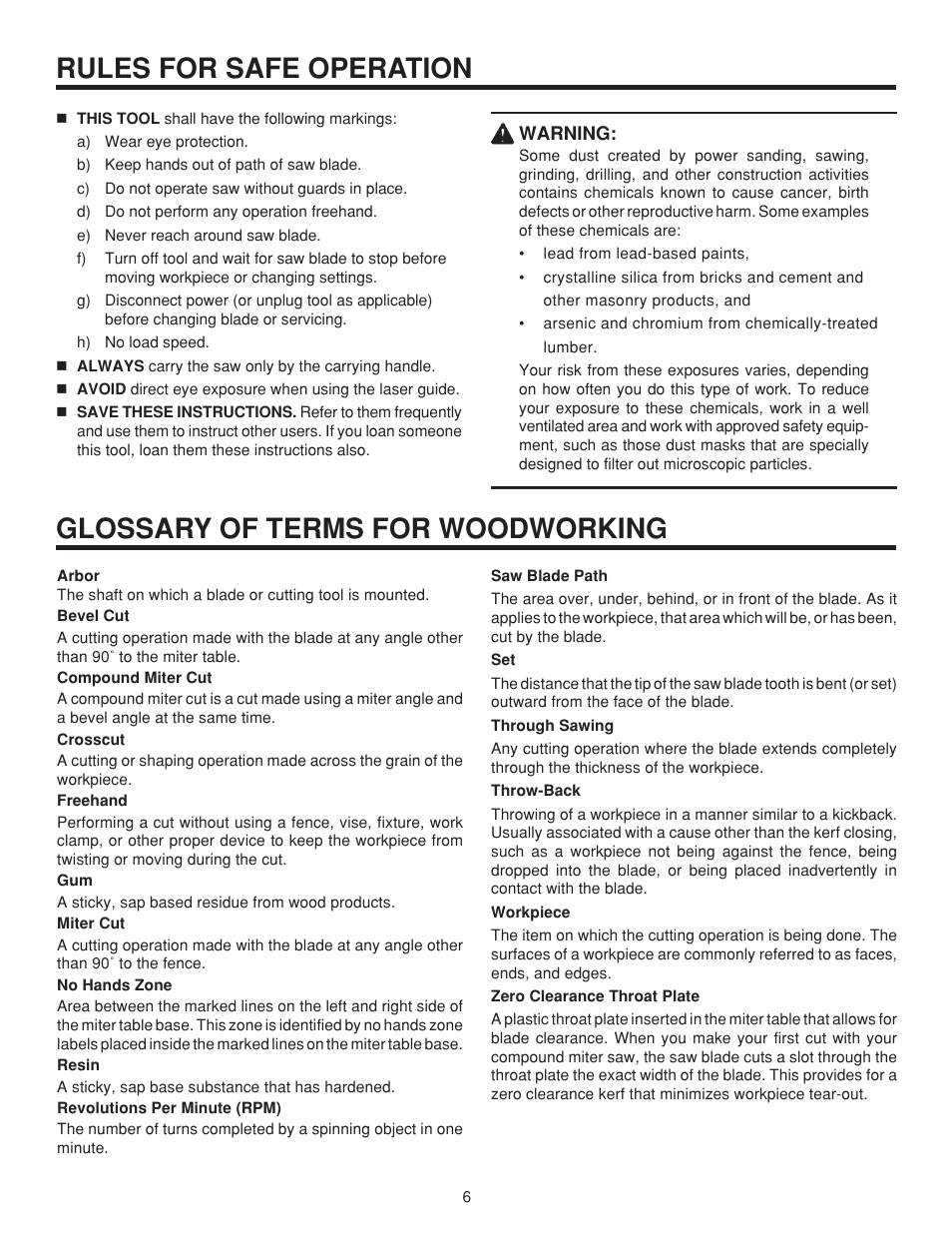 RIDGID MS 1065LZ User Manual | Page 6 / 30