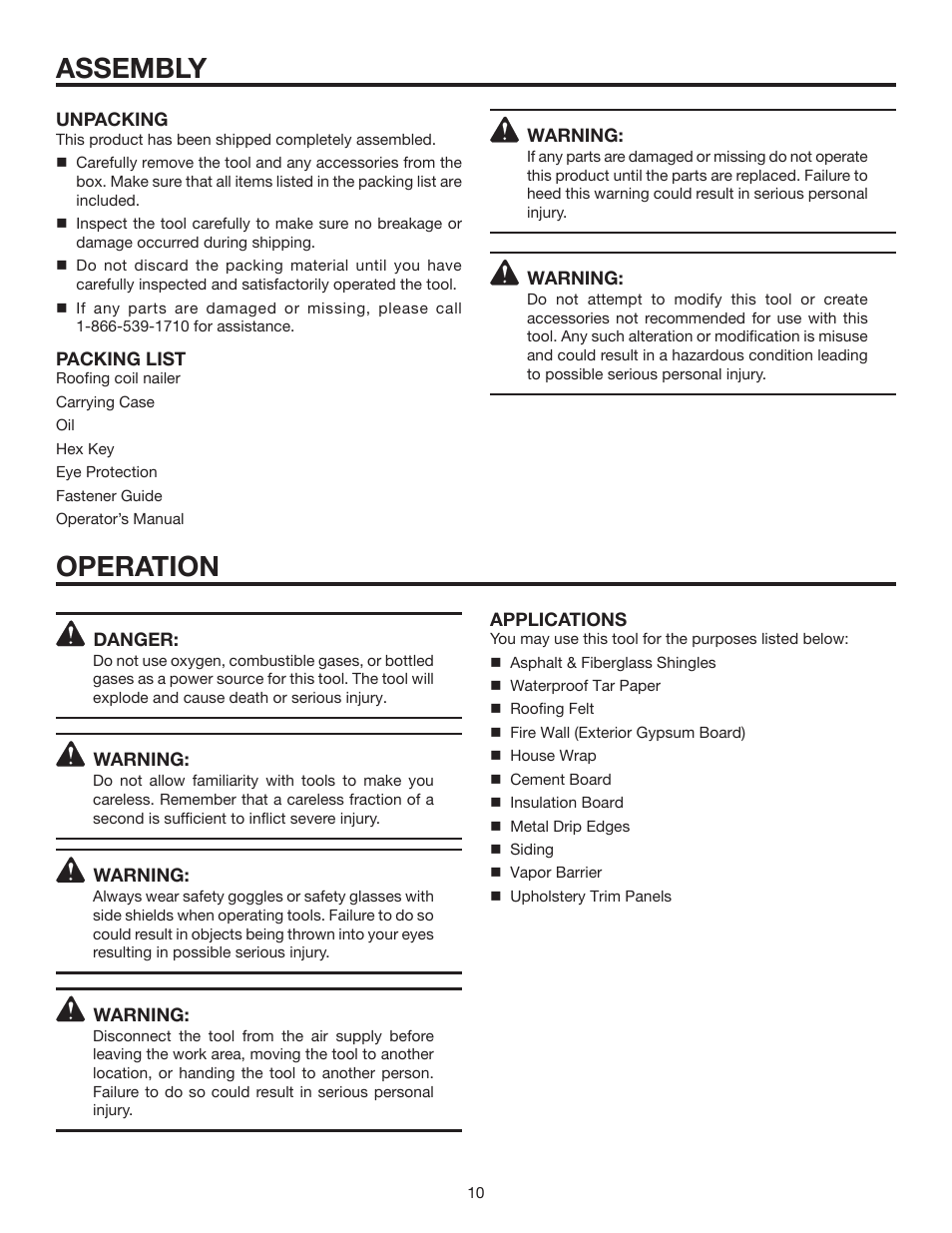 Assembly operation | RIDGID R175RND User Manual | Page 10 / 22