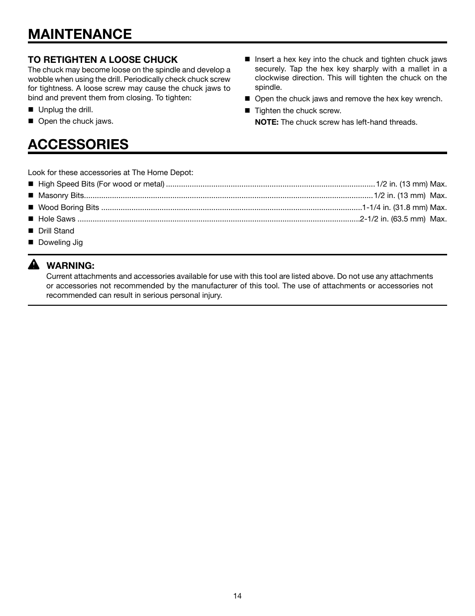 Accessories, Maintenance | RIDGID R7110 User Manual | Page 14 / 16