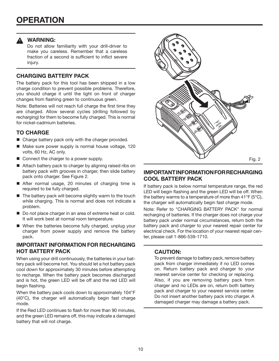 Operation | RIDGID R82001 User Manual | Page 10 / 20