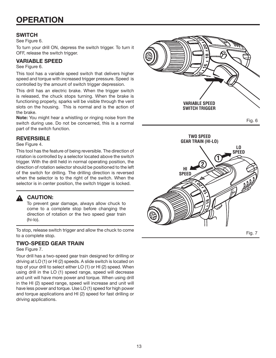 Operation | RIDGID R82001 User Manual | Page 13 / 20