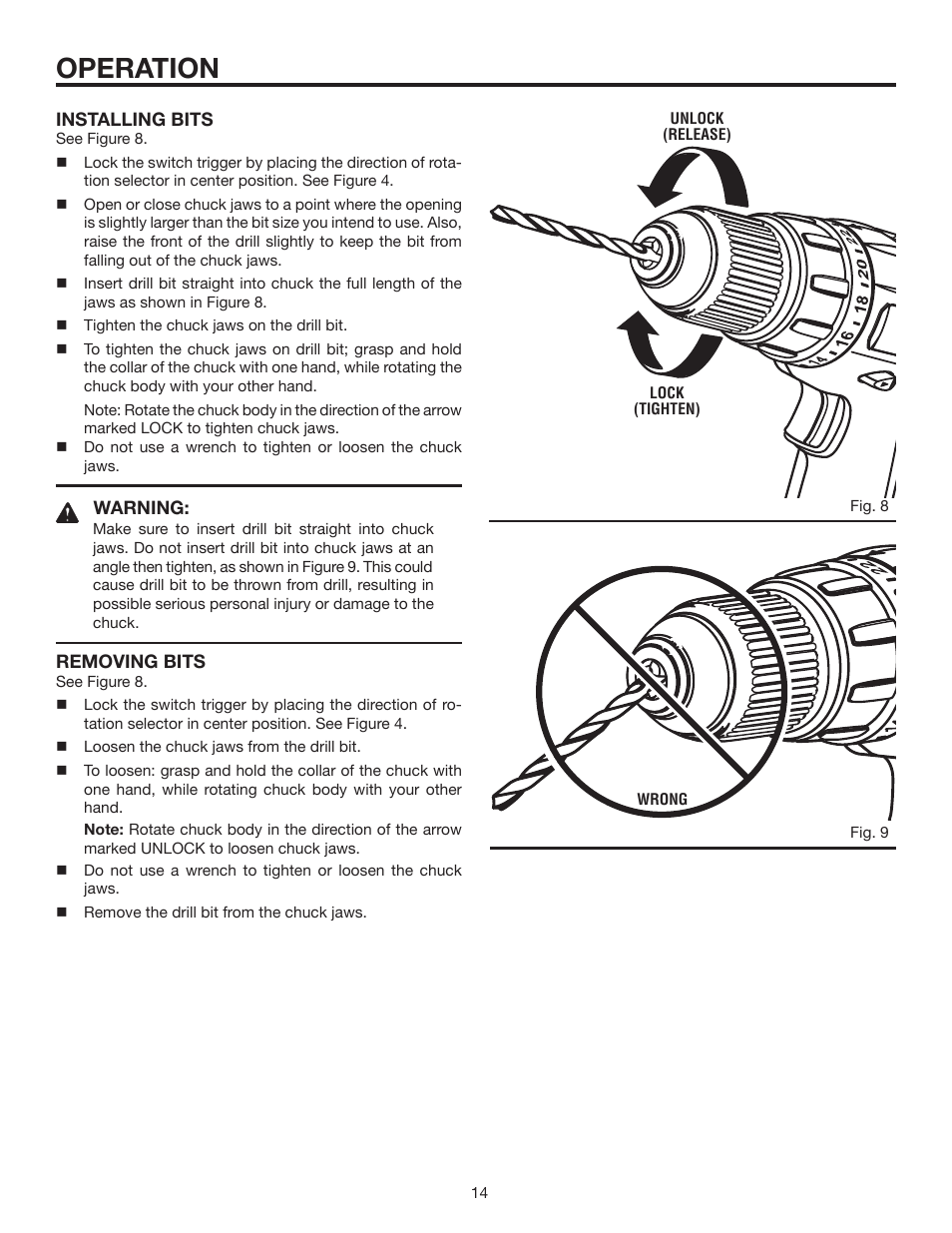 Operation | RIDGID R82001 User Manual | Page 14 / 20