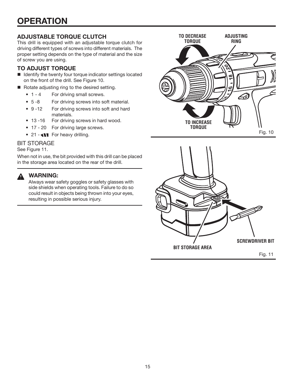 Operation | RIDGID R82001 User Manual | Page 15 / 20