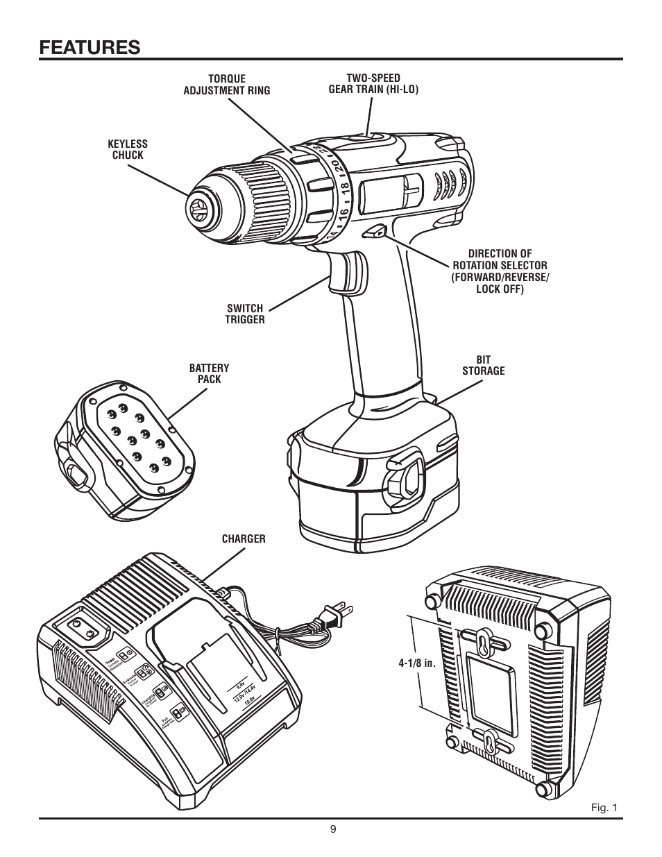 Features | RIDGID R82001 User Manual | Page 9 / 20