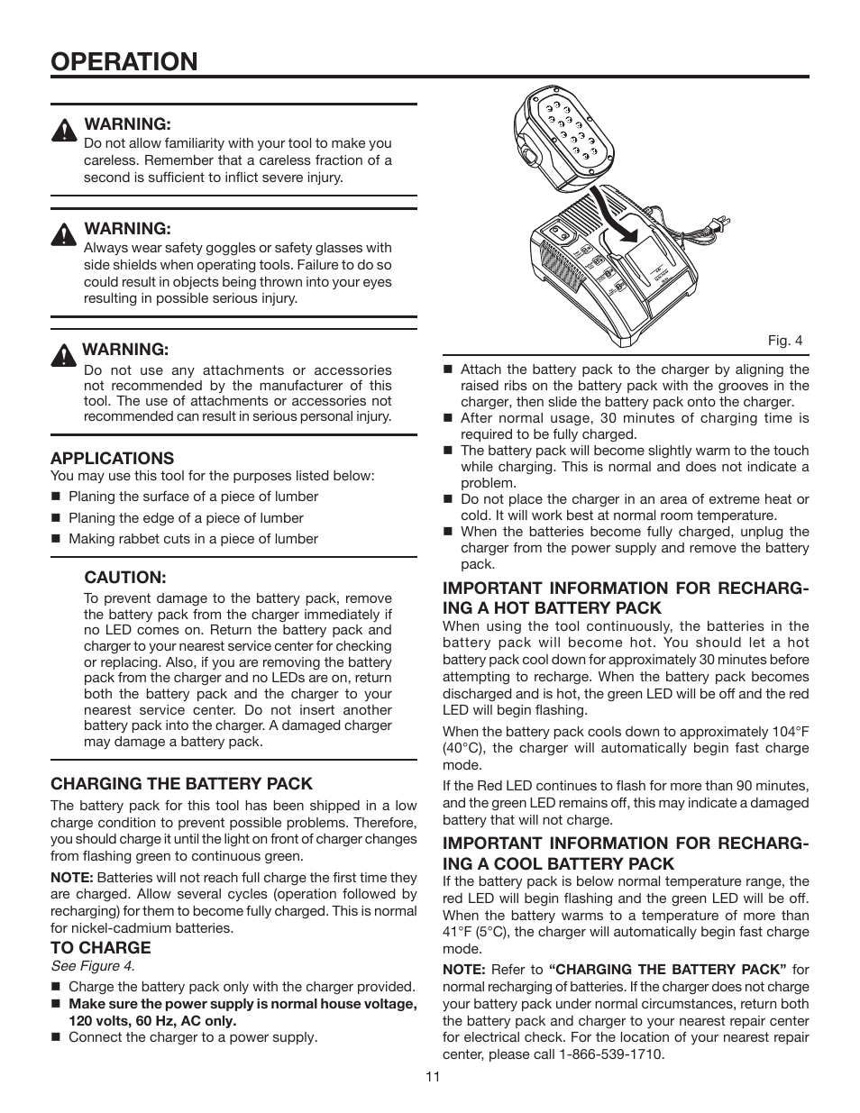 Operation | RIDGID R848 User Manual | Page 11 / 22