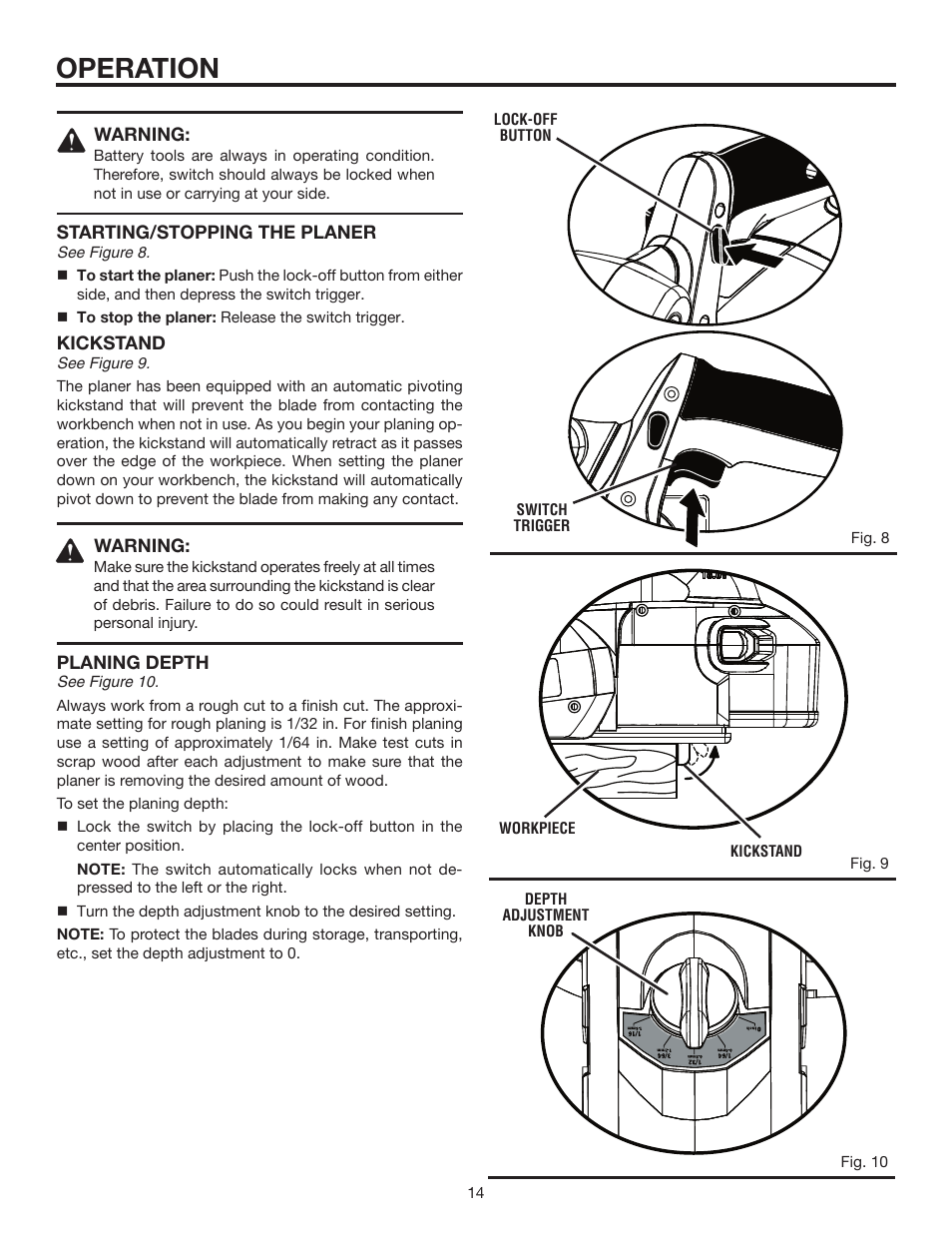 Operation | RIDGID R848 User Manual | Page 14 / 22