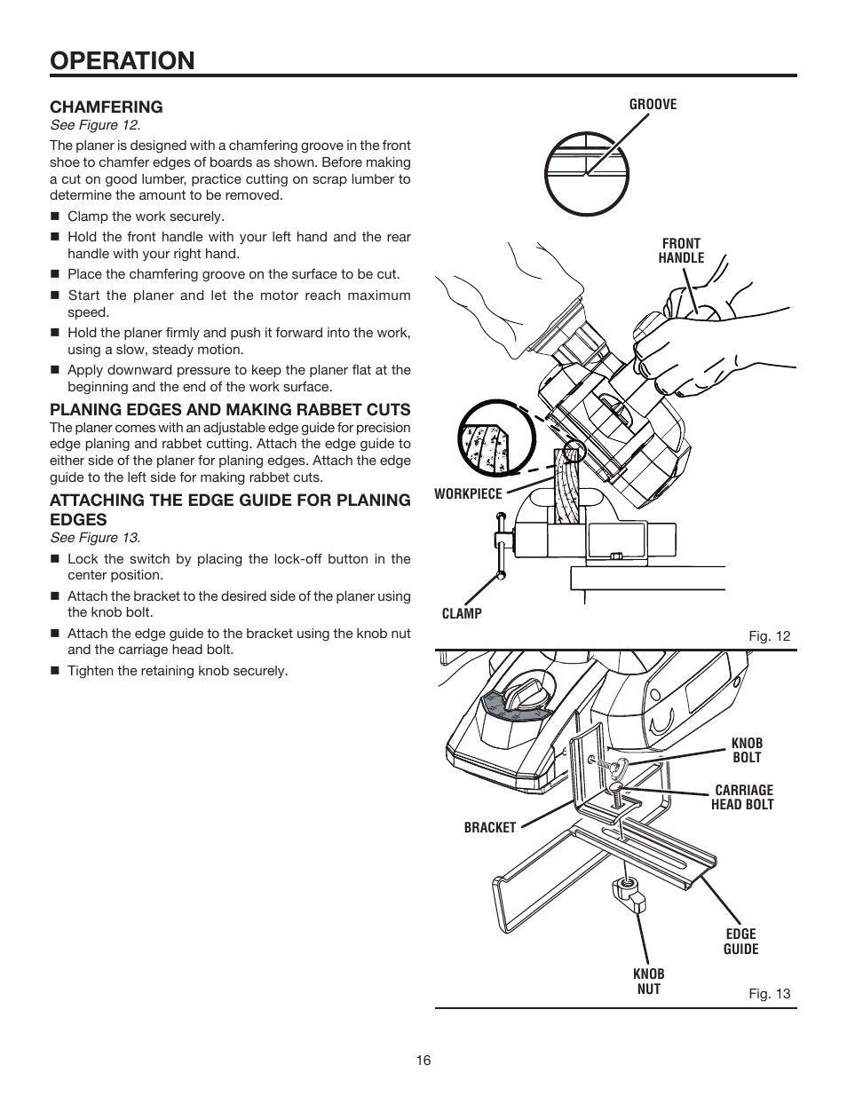 Operation | RIDGID R848 User Manual | Page 16 / 22