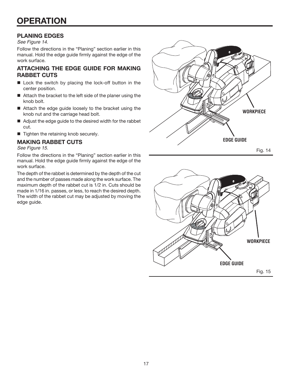 Operation | RIDGID R848 User Manual | Page 17 / 22