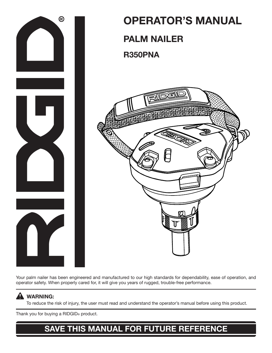 RIDGID R350PNA User Manual | 16 pages