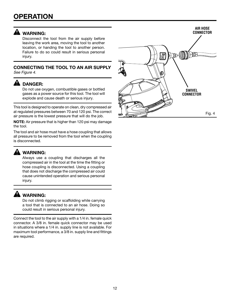 Operation | RIDGID R175RNA User Manual | Page 12 / 22