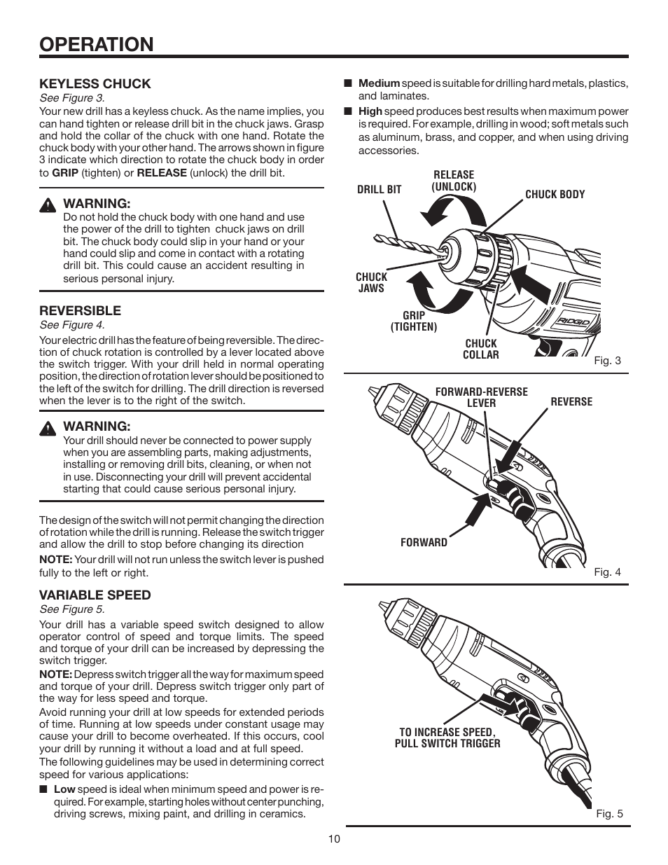 Operation | RIDGID R7000 User Manual | Page 10 / 16