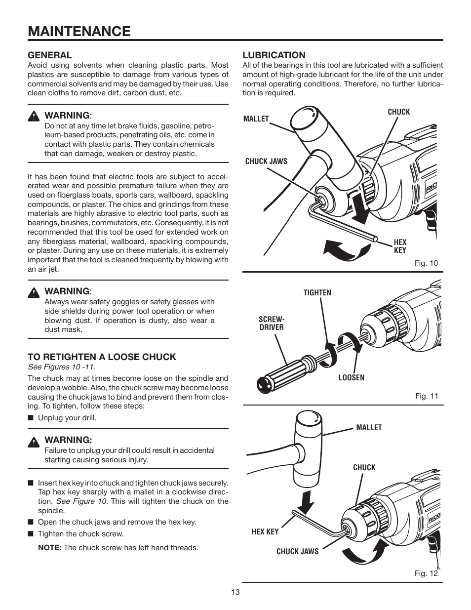 Maintenance | RIDGID R7000 User Manual | Page 13 / 16