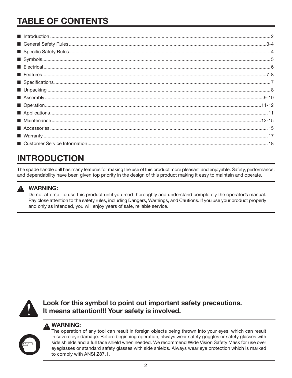 RIDGID R7121 User Manual | Page 2 / 18