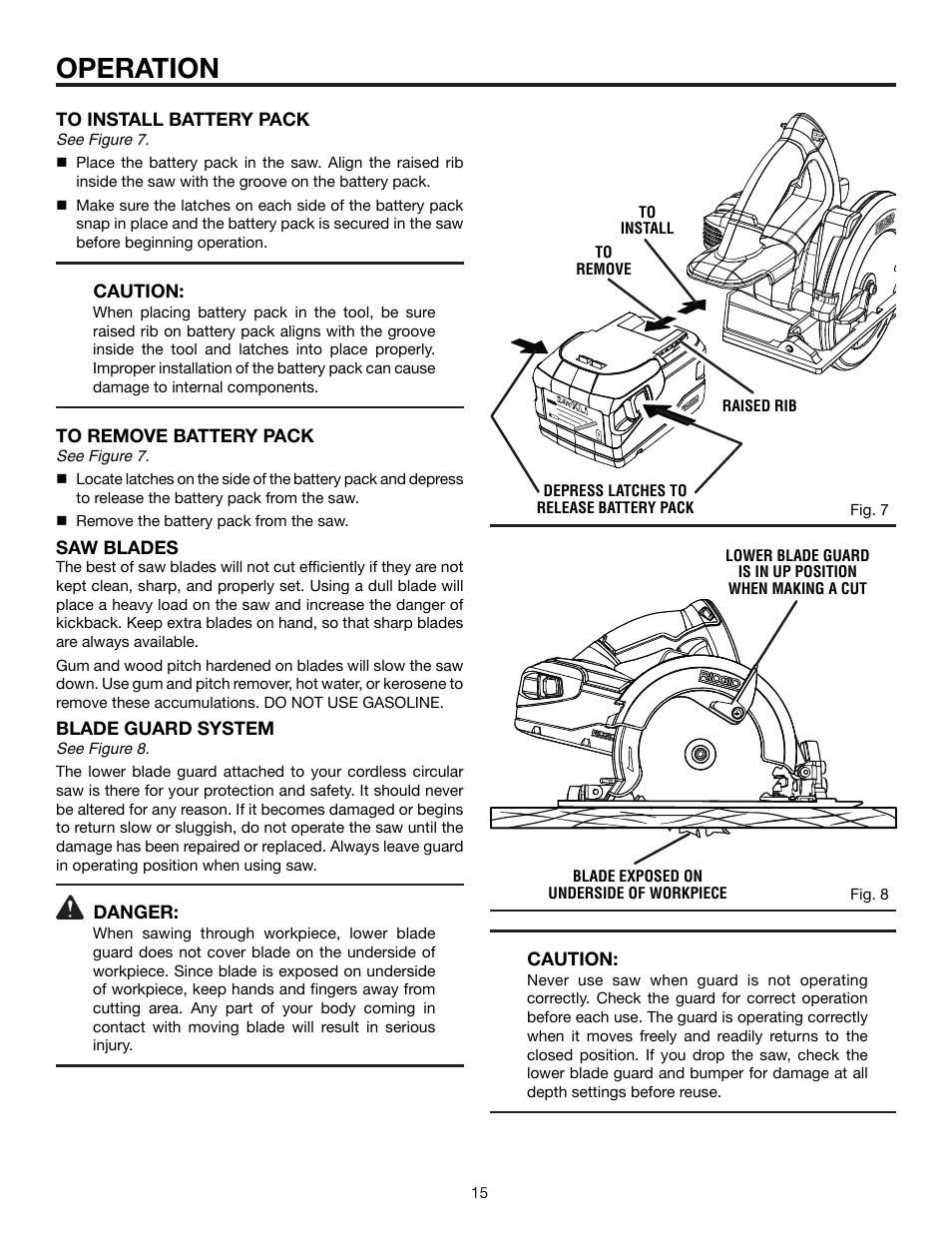 Operation | RIDGID R855 User Manual | Page 15 / 24