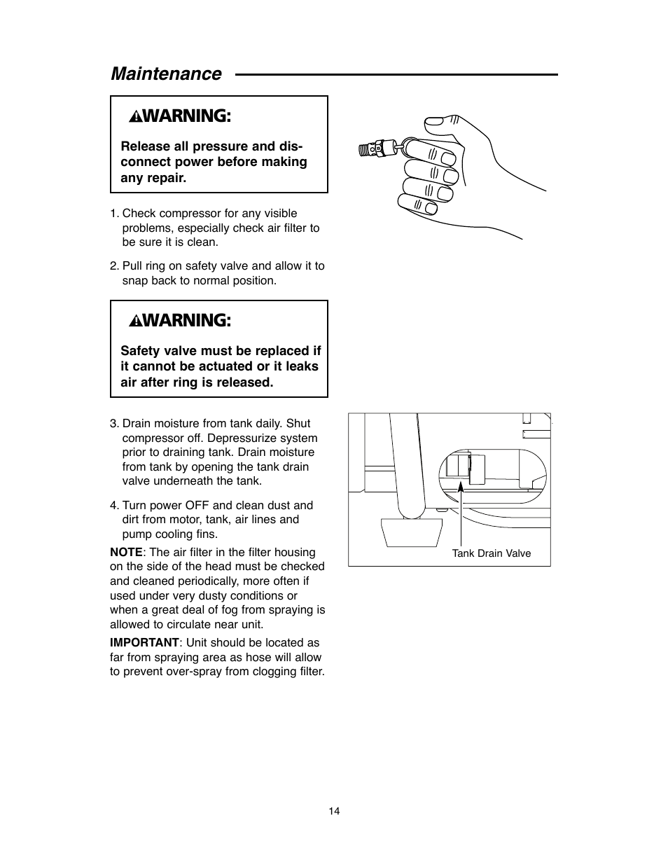 Maintenance, Warning | RIDGID OF45175A User Manual | Page 14 / 72